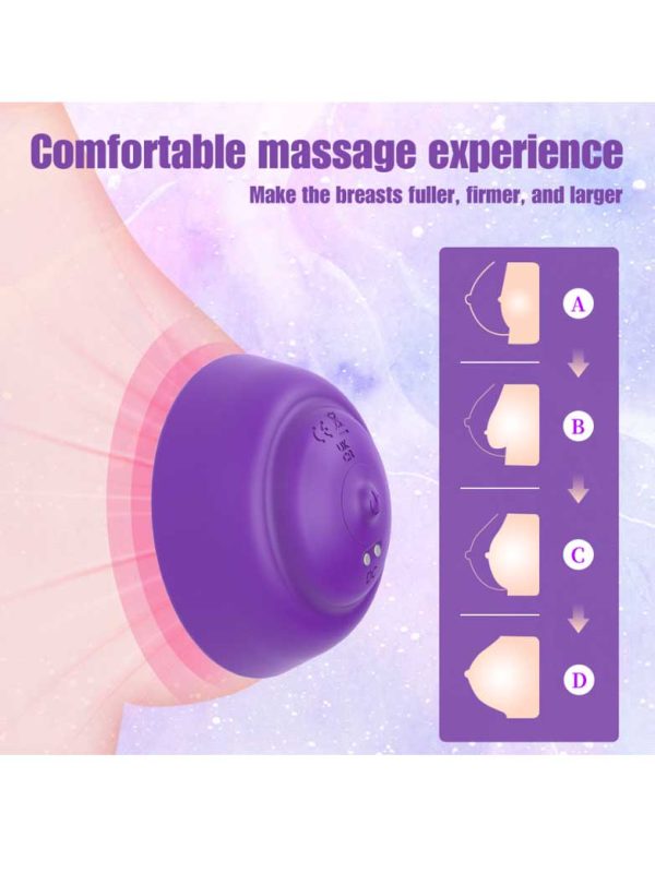 Round remote control vibrator designed for breast stimulation