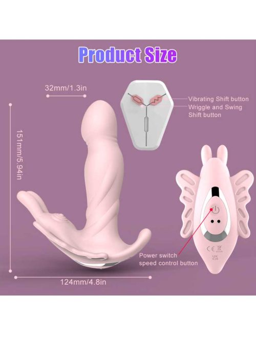 Butterfly-shaped remote control vibrator for versatile pleasure