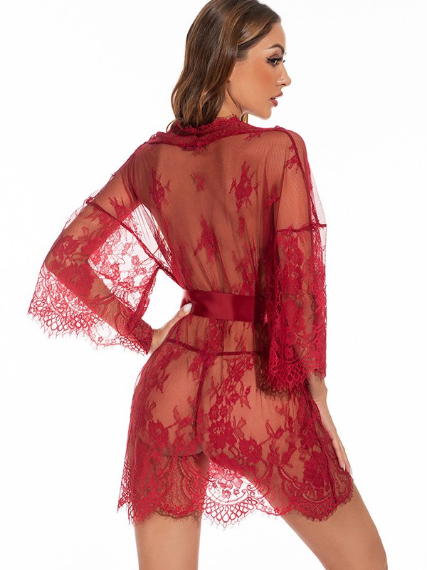 Eyelash Lace See-through Lingerie