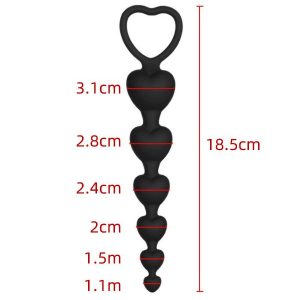 Heart Shaped Pull Bead Anal Plug-01 Heart Shaped Pull Bead Anal Plug