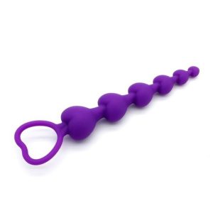 Heart Shaped Pull Bead Anal Plug-02 Heart Shaped Pull Bead Anal Plug