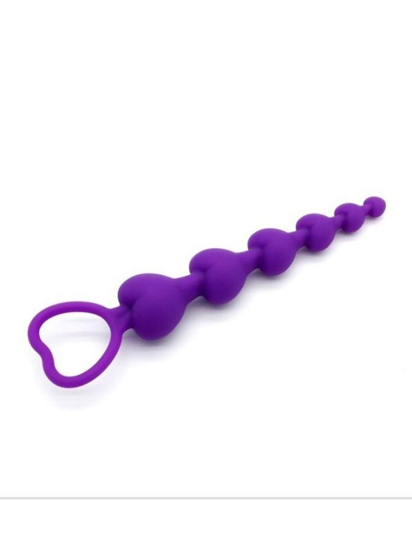 Heart Shaped Pull Bead Anal Plug-02 Heart Shaped Pull Bead Anal Plug