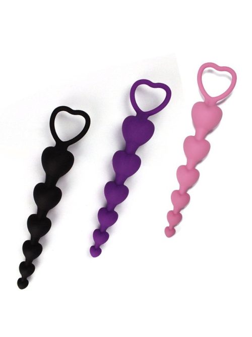 Experience the perfect blend of whimsy and pleasure with our Heart Shaped Pull Bead Anal Plug.