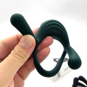 Black triple ring cock ring designed for enhanced pleasure and stamina