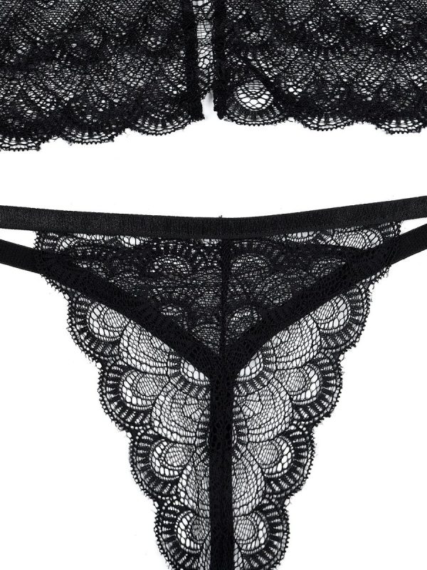Lace Cross Cut Out Lingerie
