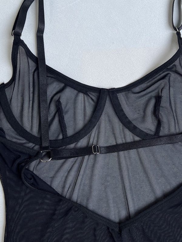 Mesh See-through Strappy Lingerie