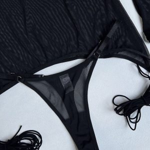 Mesh See-through Strappy Lingerie