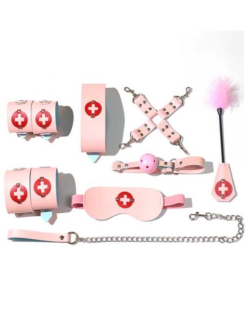 Unlock your fantasies with the Nurse Bondage Set - 8 Pcs, designed to elevate your role-playing adventures.