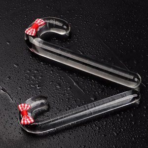Christmas candy cane-shaped anal plug for festive fun and playful stimulation