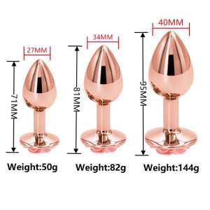 Rose Gold Flower Anal Plug