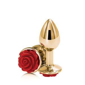 Rose Gold Flower Anal Plug