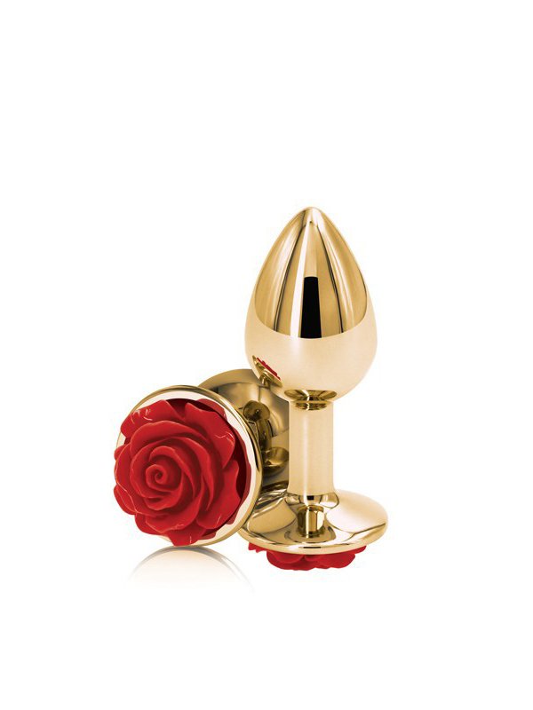 Rose Gold Flower Anal Plug