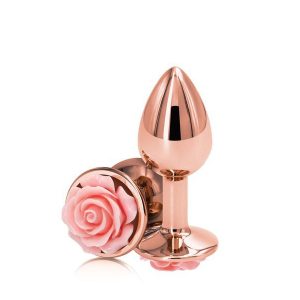 Rose Gold Flower Anal Plug