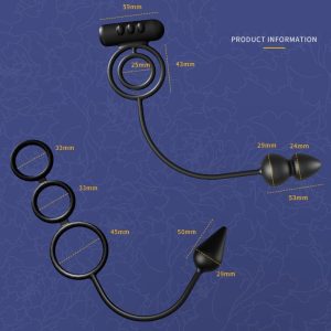 A black beaded anal plug, designed for gradual insertion and enhanced pleasure, featuring smooth beads for a delightful experience