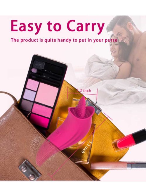 Tongue-shaped vibrator with licking function for realistic sensations