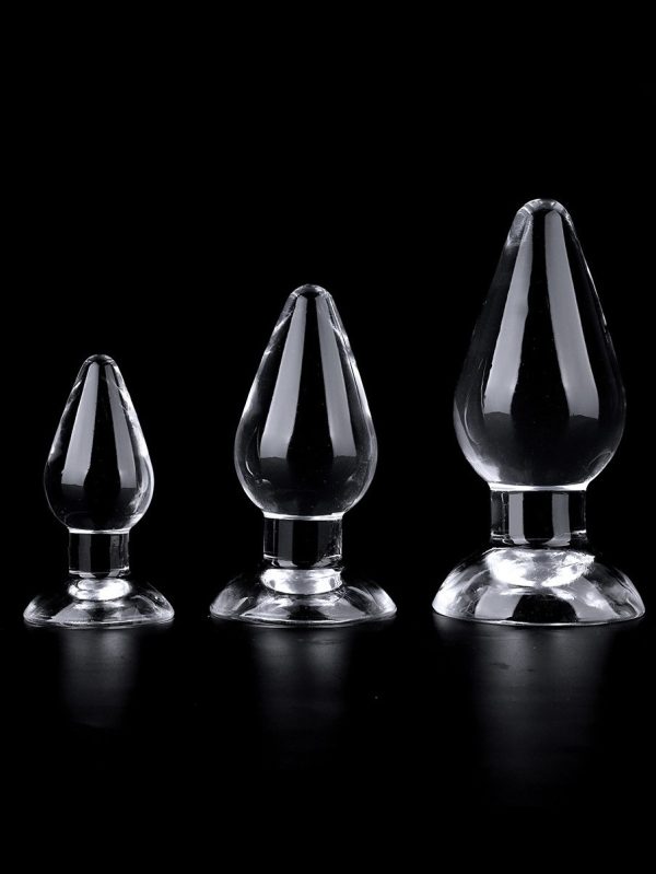 Indulge in an exquisite journey of pleasure with our Transparent Anal Plug, designed for both aesthetic appeal and functionality.