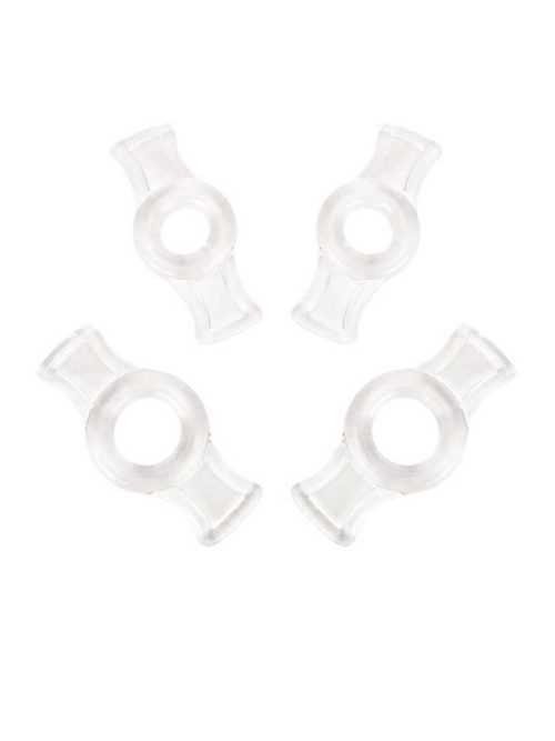 Discover new heights of pleasure with the Wing C-Rings (4 Pack), designed to enhance your intimate moments.