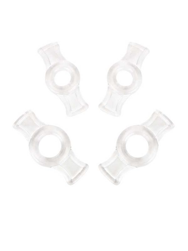Discover new heights of pleasure with the Wing C-Rings (4 Pack), designed to enhance your intimate moments.