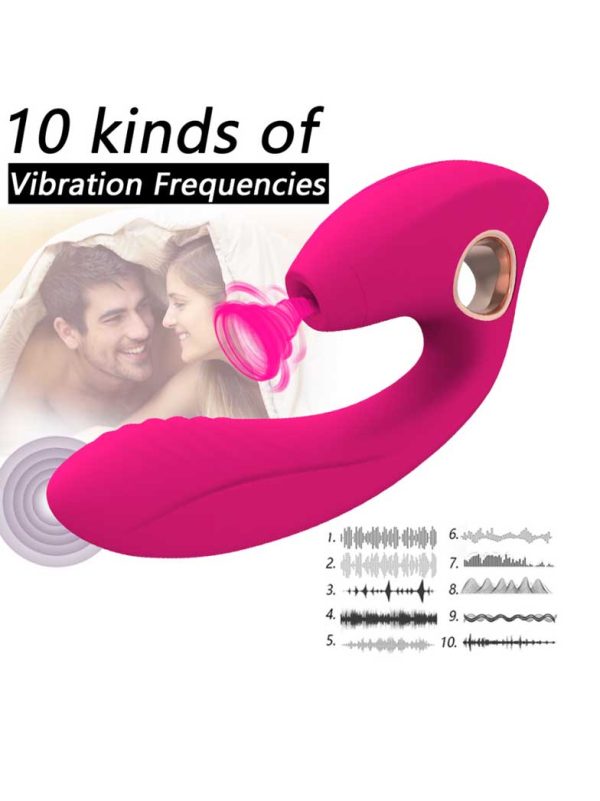 Woodpecker-Vibrator-02 Dildo-shaped vibrator with sucking function for enhanced pleasure
