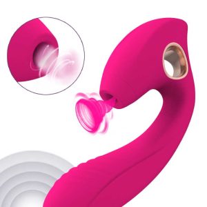 Woodpecker-Vibrator-05 Dildo-shaped vibrator with sucking function for enhanced pleasure
