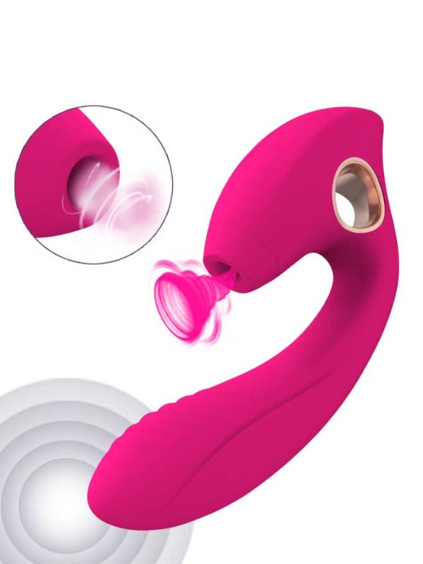 Woodpecker-Vibrator-05 Dildo-shaped vibrator with sucking function for enhanced pleasure