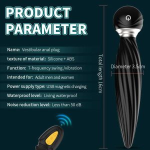 Vibrating anal plug capable of 360-degree rotation, offering dynamic movement and versatile stimulation for an exhilarating experience