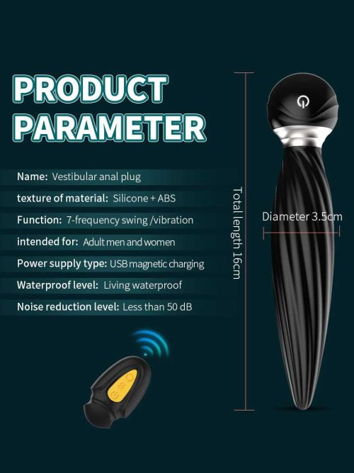 Vibrating anal plug capable of 360-degree rotation, offering dynamic movement and versatile stimulation for an exhilarating experience