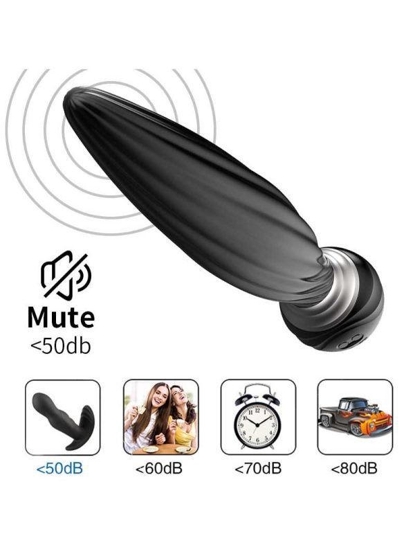 Vibrating anal plug capable of 360-degree rotation, offering dynamic movement and versatile stimulation for an exhilarating experience