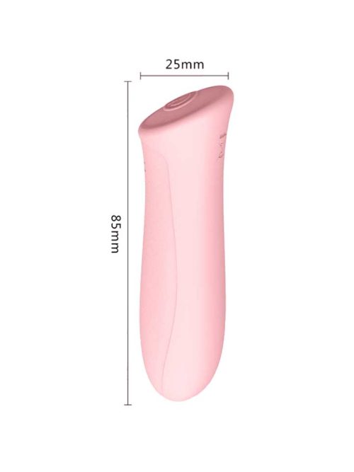 A compact vibrator designed for discreet pleasure, featuring a sleek shape and powerful vibrations in a portable size