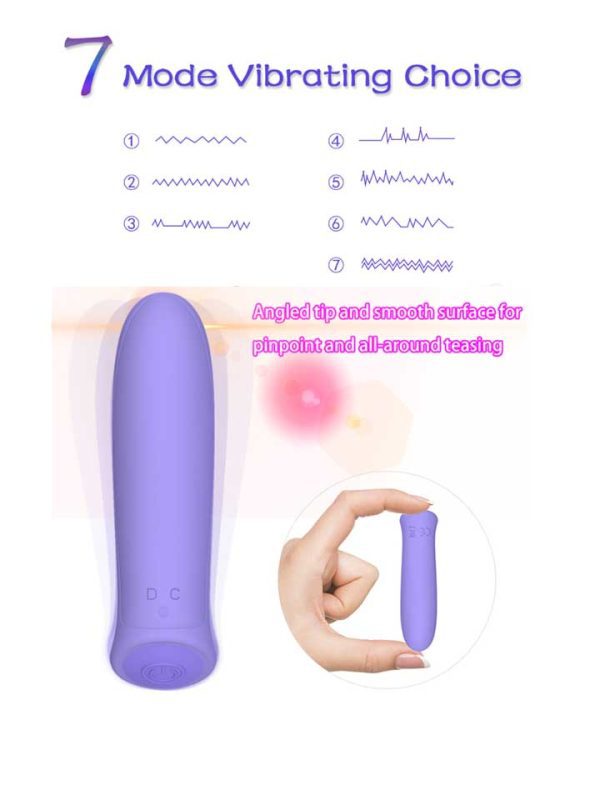 Beveled-Bullet-Vibrator-02 A compact vibrator designed for discreet pleasure, featuring a sleek shape and powerful vibrations in a portable size