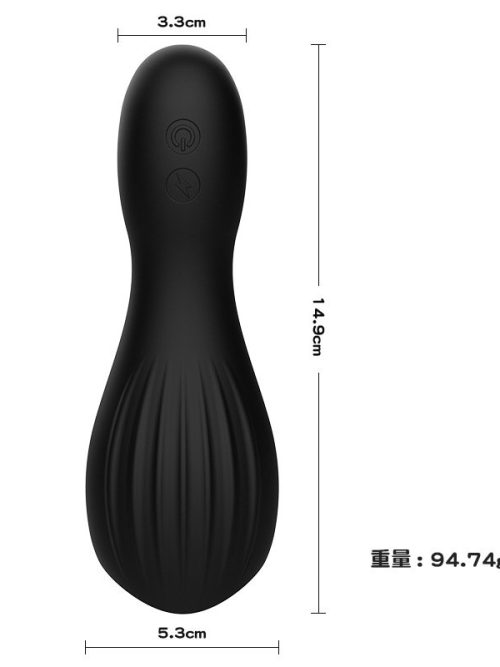 Black electric vibrator designed for intense stimulation and pleasure, featuring innovative technology