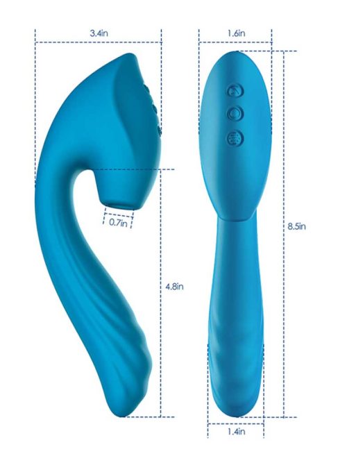 A suction vibrator designed to provide intense pleasure, featuring a unique mechanism for stimulating sensations