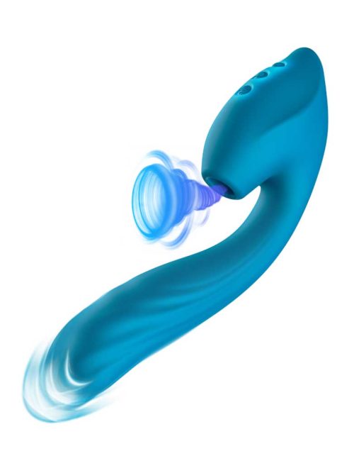 Blue-Storm-Vibrator A suction vibrator designed to provide intense pleasure, featuring a unique mechanism for stimulating sensations