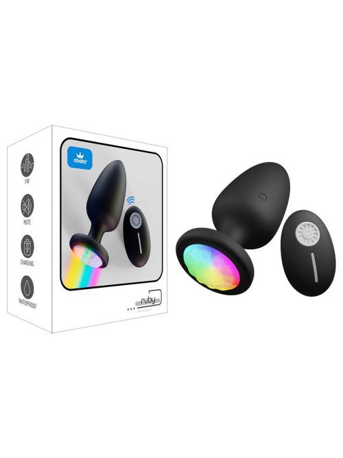 Vibrating anal plug with colorful LED lights, designed for enhanced pleasure and a visually stimulating experience