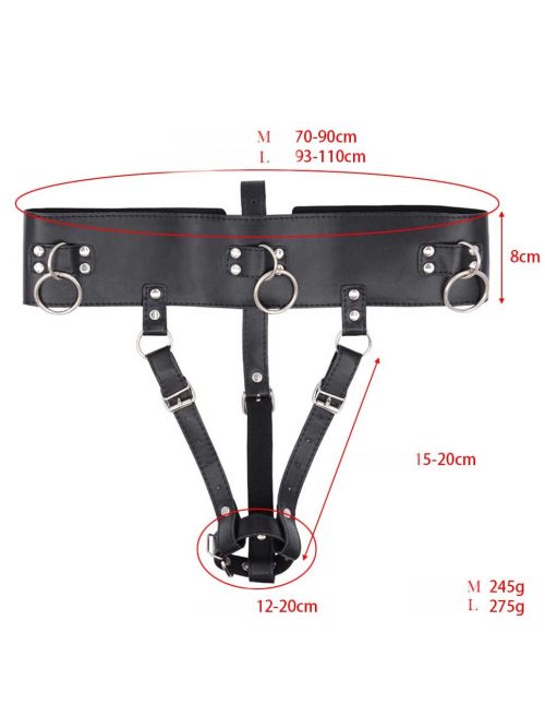 Adjustable Strap-on harness for holding vibrator or dildo