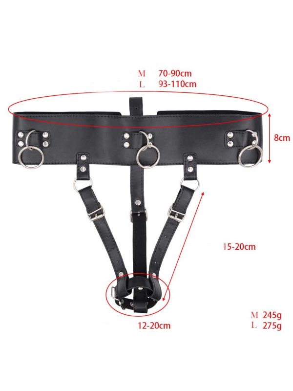 Adjustable Strap-on harness for holding vibrator or dildo