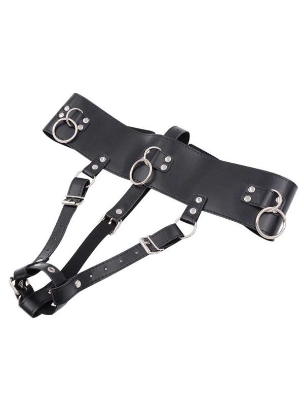Adjustable Strap-on harness for holding vibrator or dildo
