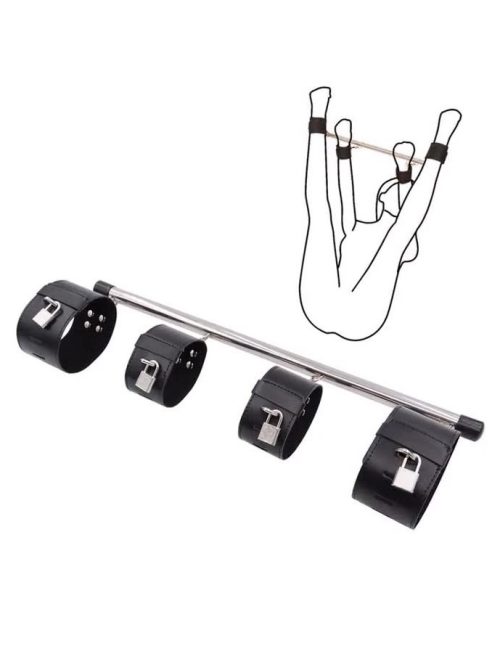 Bondage handcuffs and ankle cuffs with metal pipes