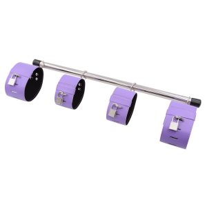 Bondage handcuffs and ankle cuffs with metal pipes