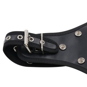 Black Strap-On harness with dildo designed for enhanced support and a bold aesthetic in intimate wear