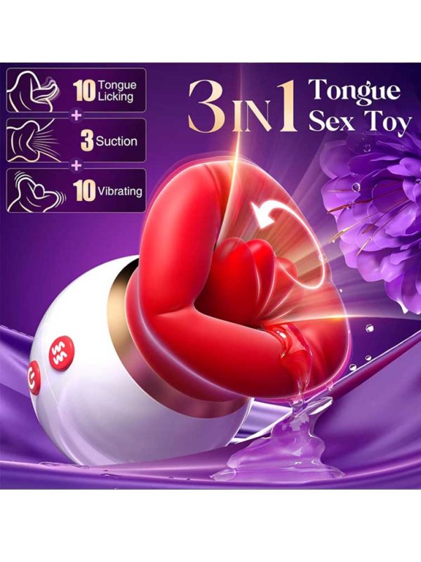 First-Kiss-Vibrator-02 Red vibrator shaped like luscious lips, combining playful design with powerful sensations for an enticing experience