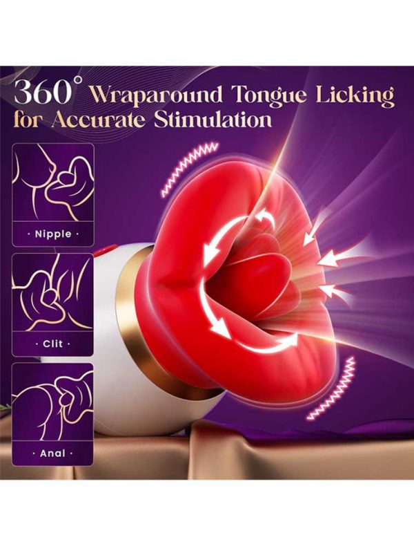 First-Kiss-Vibrator-03 Red vibrator shaped like luscious lips, combining playful design with powerful sensations for an enticing experience