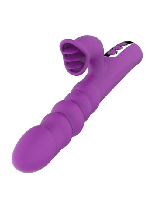 Flexible-Vibrator A dildo vibrator equipped with a licking function, designed to provide realistic sensations and enhance pleasure