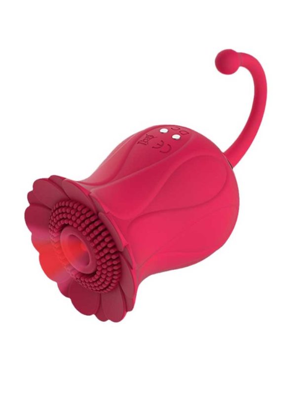 Flowers-Sucking-Vibrator Rose-shaped vibrator, elegantly designed to combine beauty and pleasure, featuring soft contours for a delightful experience