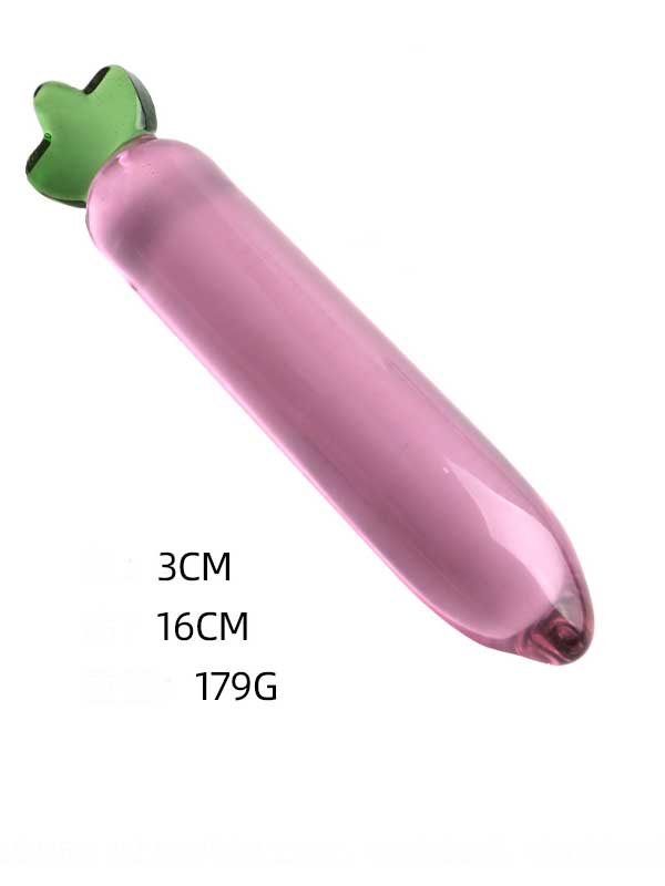 Fruit-shaped transparent dildo featuring a playful design that combines fun aesthetics with realistic sensations