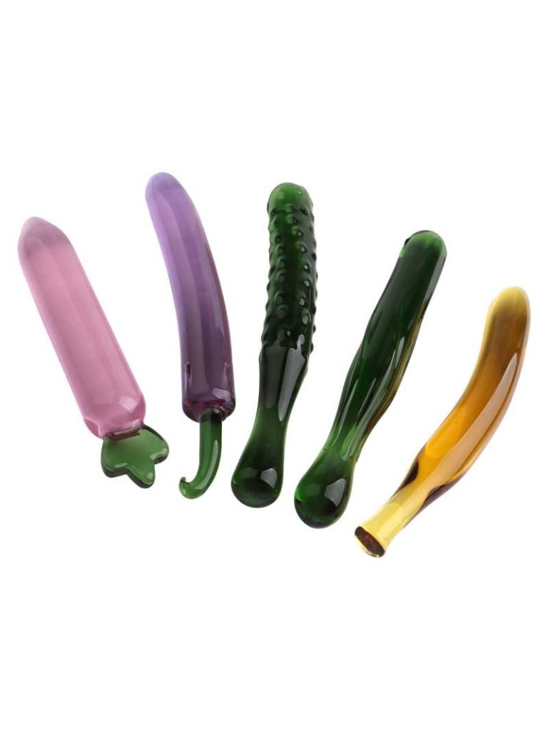 Fruit-shaped transparent dildo featuring a playful design that combines fun aesthetics with realistic sensations