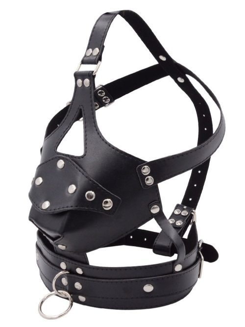 A harness-style dildo gag designed for pleasure and stimulation
