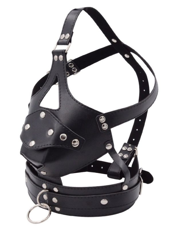 A harness-style dildo gag designed for pleasure and stimulation