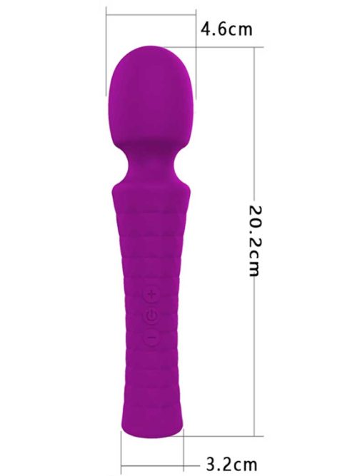 A sleek stick-shaped vibrator, designed for versatile use and targeted stimulation, featuring a smooth surface for enhanced pleasure