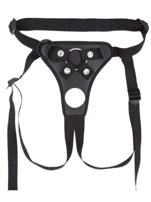Simple-to-wear men's strap-on harness designed for comfort